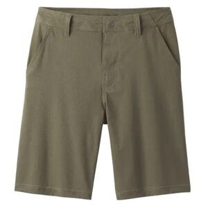 PRANA Men's Hybridizer Shorts Green Brown Size 28 Hiking Outdoor Gorpcore
